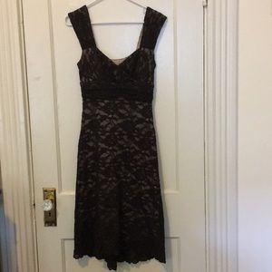 Dark Brown Lace Dress